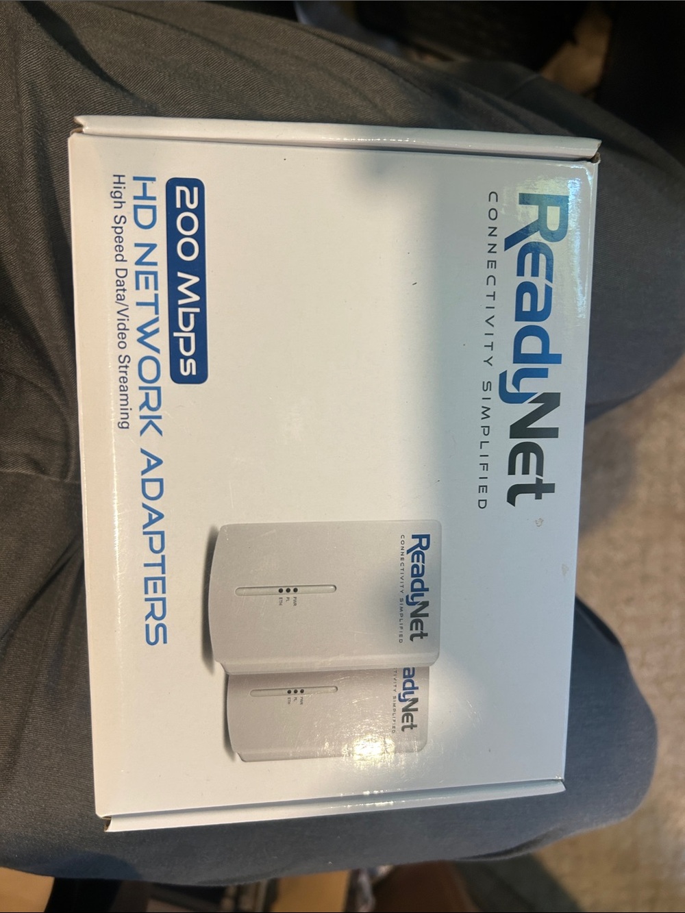 Ready net White Powerline Network Adapters - 200 Mbps (Pair)